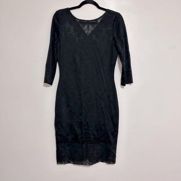 St John Lace Peekaboo Sheath Dress in Caviar Black - Picture 1 of 8